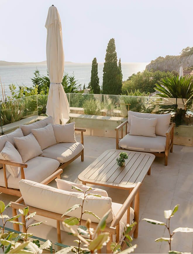 Villa Del Mar terrace with sea view